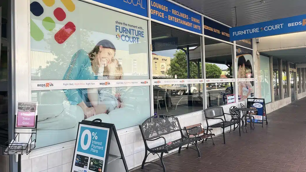 Furniture showroom at Inverell Furniture Court