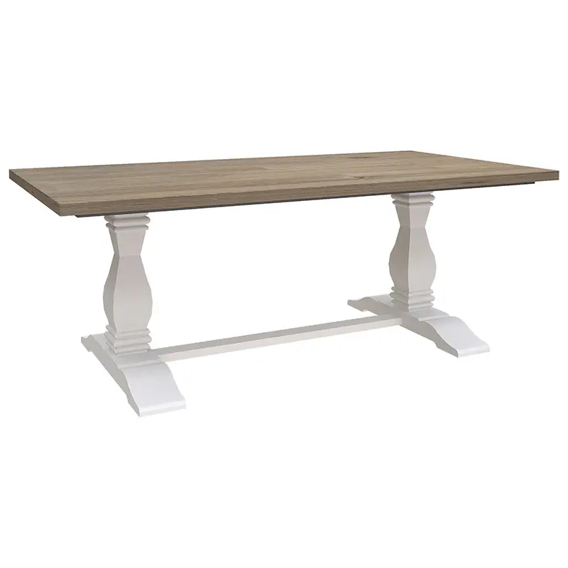 Dining Table, Paddington range, acacia timber, greywash finish, brushed white finish, VJ panelling, dining area, versatile sizes, elegant design, durable construction.