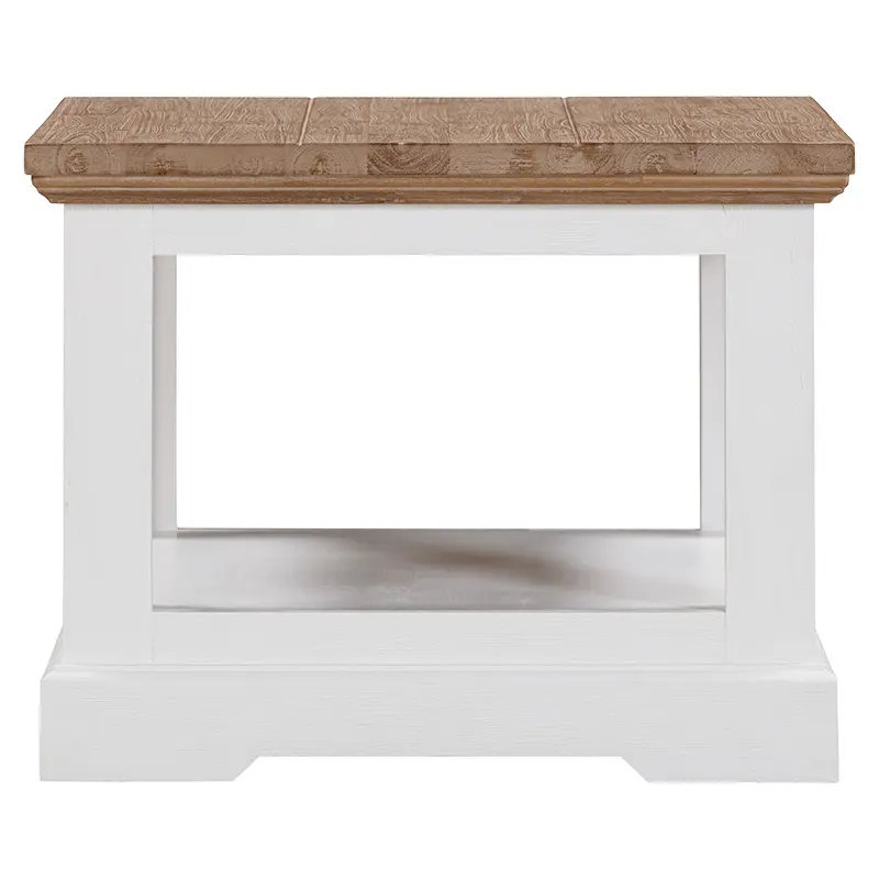 Lamp Table, Paddington collection, acacia timber, greywash finish, brushed white accents, compact design, elegant style, versatile furniture, living room decor.