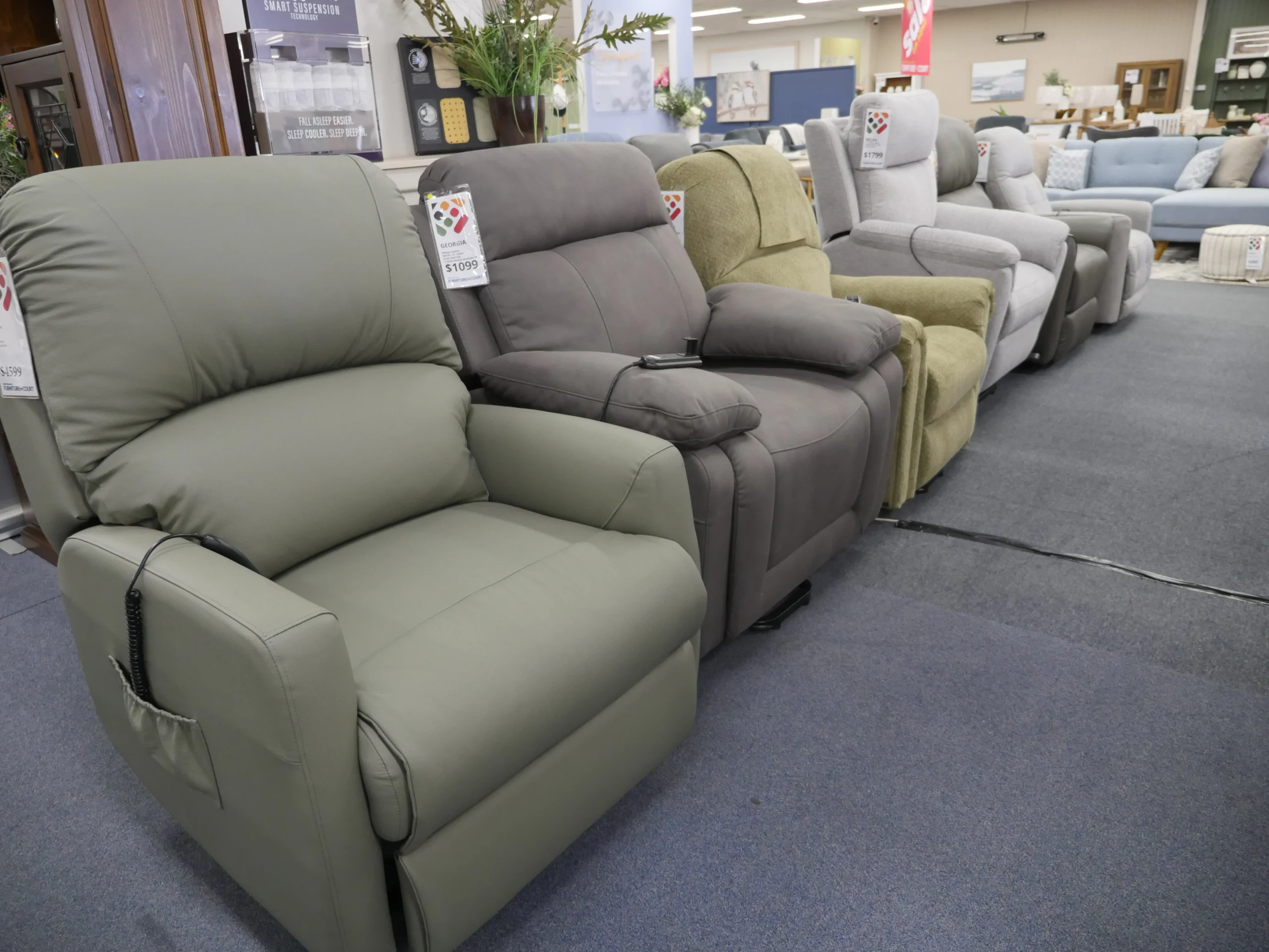 Lift chairs and comfort furniture at Furniture Court Kingaroy
